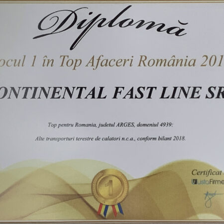 Top Afaceri Romania - Locul 1 - 2019