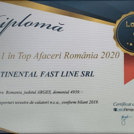 Top Afaceri Romania - Locul 1 - 2020
